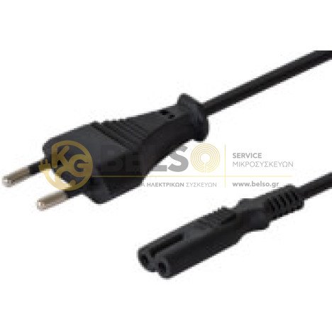 ΚΑΛΩΔΙΟ ΡΕΥΜΑΤΟΣ ΞΥΡΙΣΤΙΚΗΣ ΜΗΧΑΝΗΣ - ΡΑΔΙΟΦΩΝΟΥ 2x0.75mm 1.80m ΓΕΝΙΚΗΣ ΧΡΗΣΗΣ